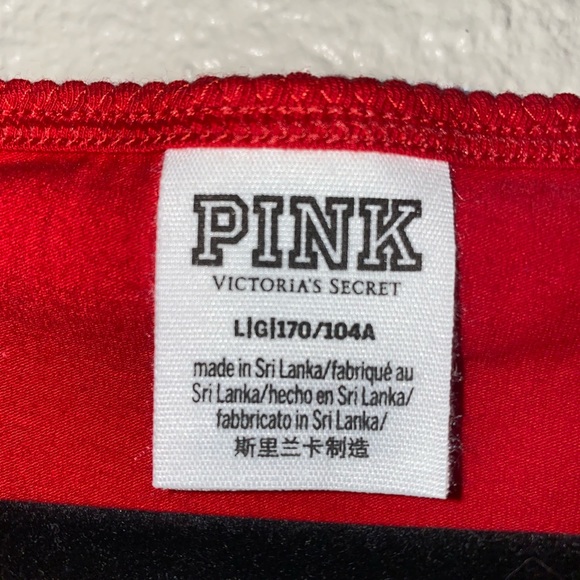 PINK by Victorias Secret Red T-Shirt Thong Bodysuit - Size Large - Picture 3 of 6